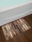 Ambesonne Wooden Print Bath Mat, Brown Old Hardwood Floor Plank Grunge Lodge Garage Loft Rural Natural Graphic, Plush Bathroom Decor Mat with Non Slip Backing, 29.5" X 17.5", Brown Beige